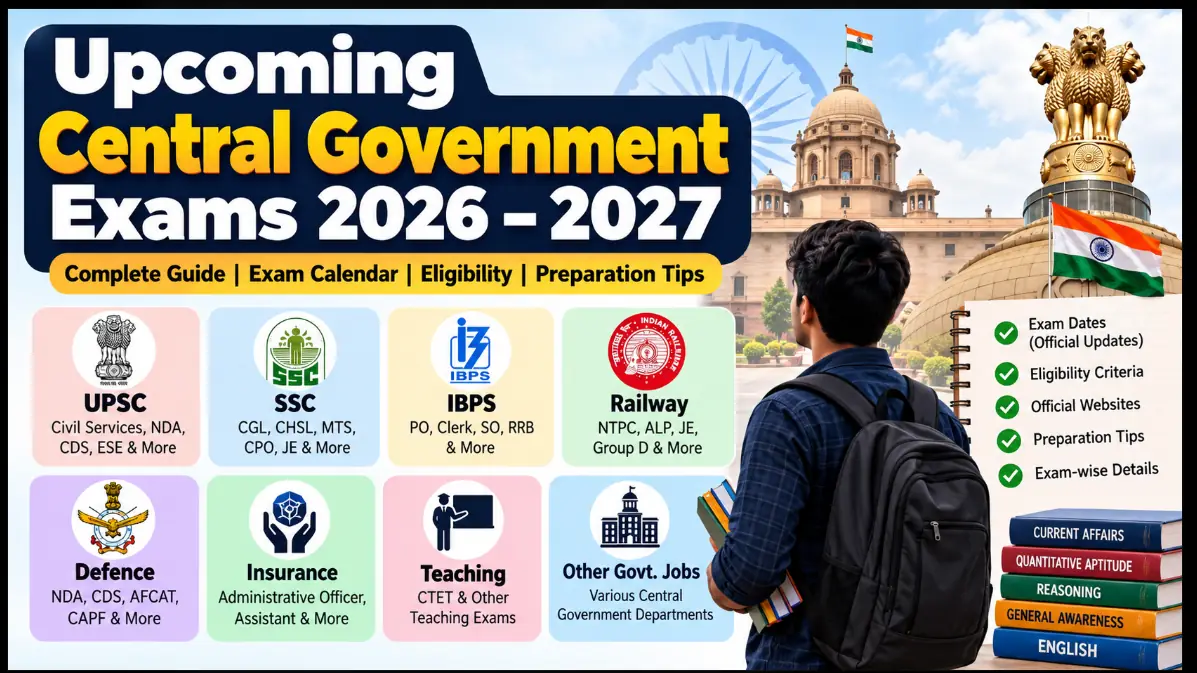 Upcoming Central Government Exams 2026-2027 Notification and Exam Calendar Reference Notice
