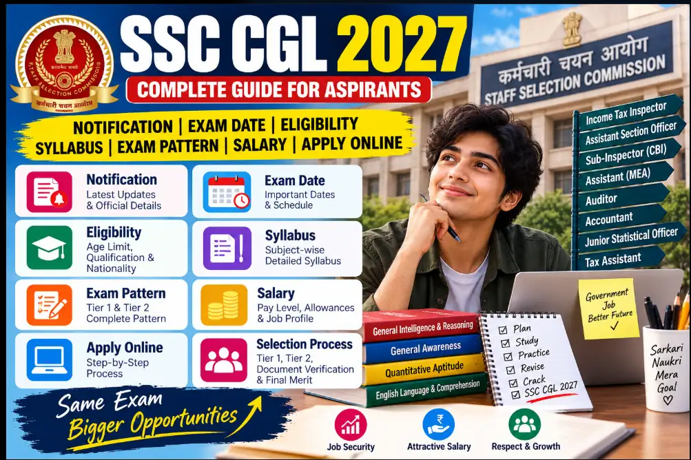 SSC CGL 2027 Notification, Exam Pattern, Eligibility and Salary Overview